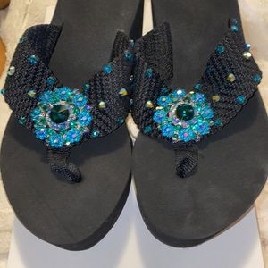 Scandalous Wedge Flip Flops- Miss Enchanted. NWT